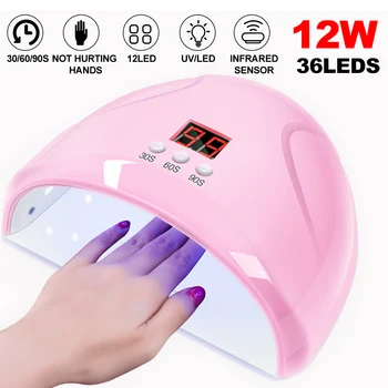 

Nail Dryer UV LED Lamp for Nails 12W Infrared Sensor USB Charging LED Drying Lamp for Nails Tools Manicure Machine