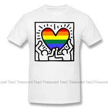 Keith Haring, футболка, Keith Haring, Gay Version 1, футболка с принтом, 100 хлопок, Мужская футболка, короткий рукав, отличная футболка