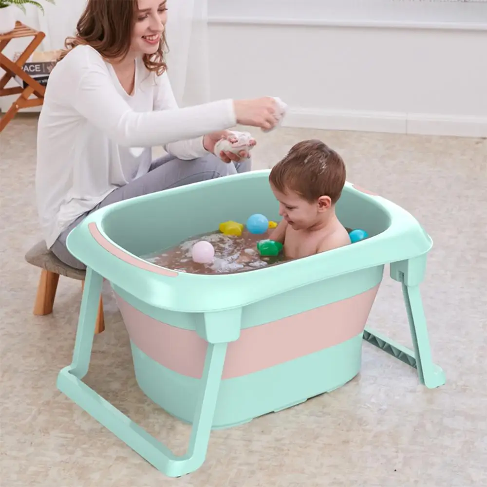 3-in-1 Baby Bath Tub Portable Toddler Collapsible Bathtub Folding Infant Shower Basin Anti Slip Skid Proof for 0-10 Years 3-in-1 Baby Bath Tub Portable Toddler Collapsible Bathtub Folding Infant Shower Basin Anti Slip Skid Proof for 0-10 Years