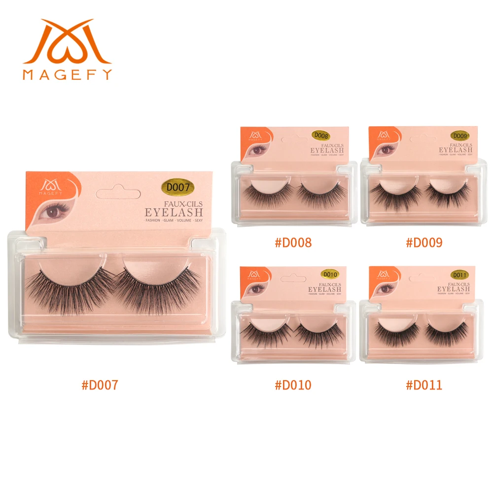 

MAANGE 1Pair/Box Soft False Eyelashes Natural Long Makeup Fake Eyelashes High Volume Cruelty Handmade 3D Mink Lashes Extension