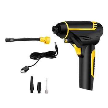 

120W Wireless Car Air Compressor Handheld USB Rechargeable Tire Inflator Digital Inflatable Pump Pressure Gauge Car Accessories