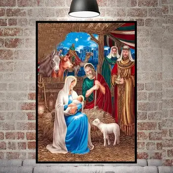 

Hot Sale 5D DIY Diamond Embroidery Full Square Diamond Painting Religion Icon of Leader Daimond Needlework Cross Stitch Set Sale