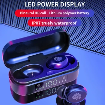 

Wireless Bluetooth 5.0 Headset with Mic HiFi Stereo Earphones Sports Headphones Mini Earbuds for Android and iOS Smartphones