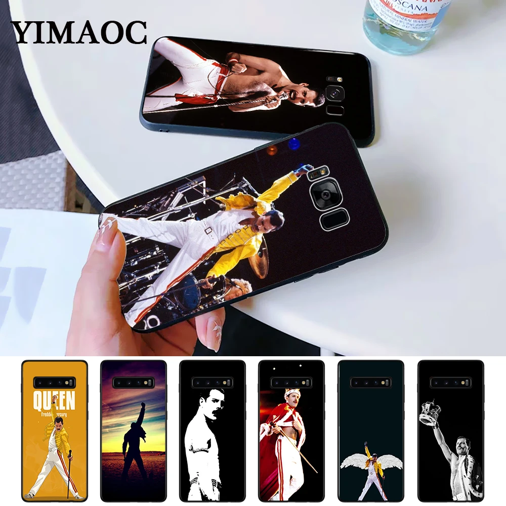 В Фредди Меркури Queen силиконовый браслет чехол для Samsung S6 Edge S7 S8 плюс S9 S10 S10e Note 8 9 10
