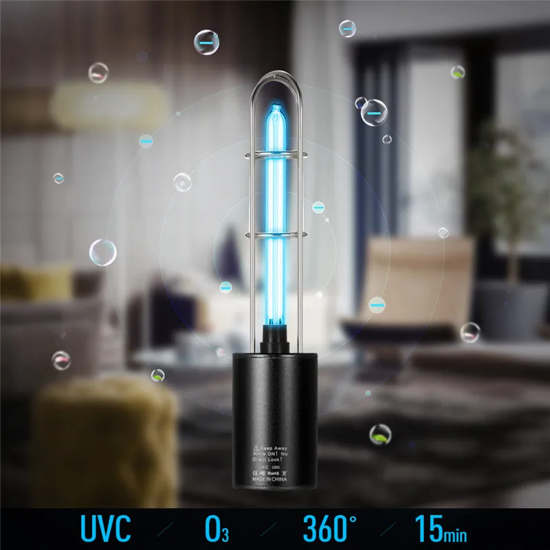New Original Rechargeable Portable UV Disinfection Lamp Household Car Mini Deodorant UV Germicidal Lamp Built-in Battery