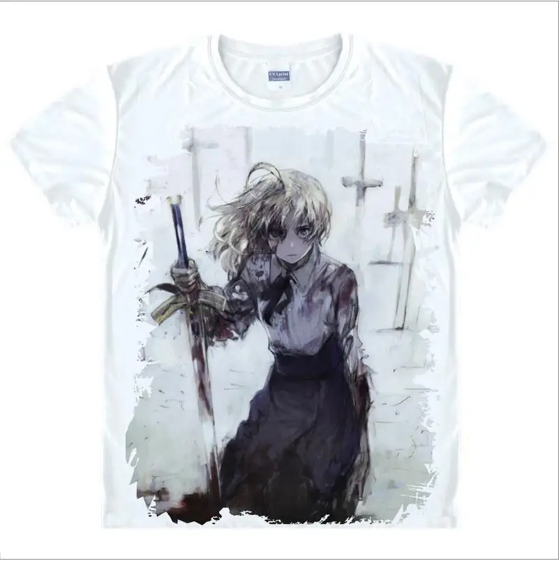 Fate grand заказ футболка Apocrypha saber Cosplay Stay Night Zero | Мужская одежда