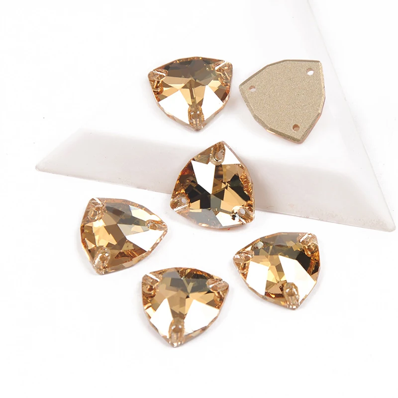 YANRUO 3272 толстый треугольник все размеры швейные камни стеклянные стразы DIY камни высшего качества сшитые кристаллы для одежды свадебное платье