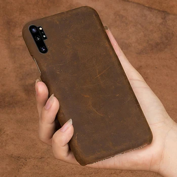 

Luxury Genuine PULL-UP Leather phone case for Samsung galaxy S7 S7edge S8 S9 Plus S10 Note8 9 10 Plus Phone back cover case