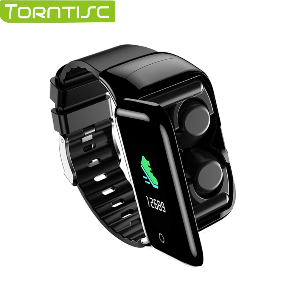 Мужские Смарт часы Torntisc M7 с Bluetooth наушники монитор сердечного ритма и