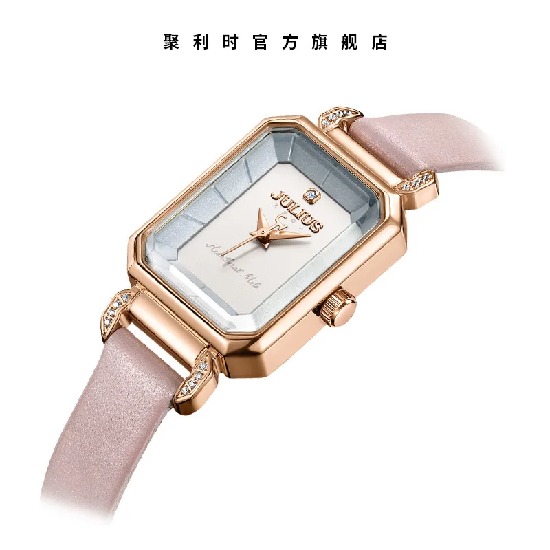 

Julius Genuine Product Fashion Square Little Woman Stereo Mirror Fashion Ladies' Watch Waterproof Watch Women's Ja-951