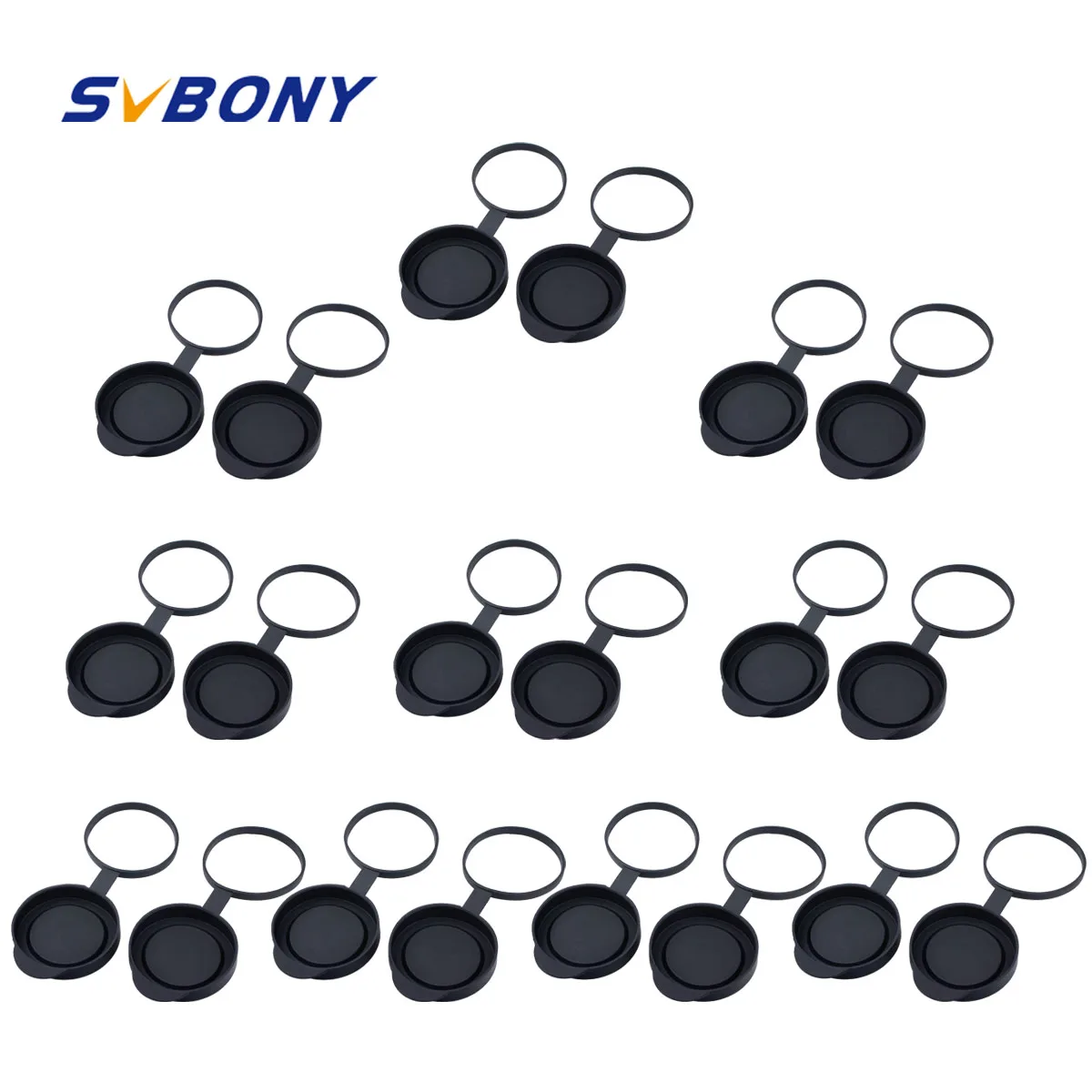 

10 Pairs Binoculars Protective Rubber Objective Lens Caps 42mm for Fits Telescope with Outer Diameter 52-54mm W2590