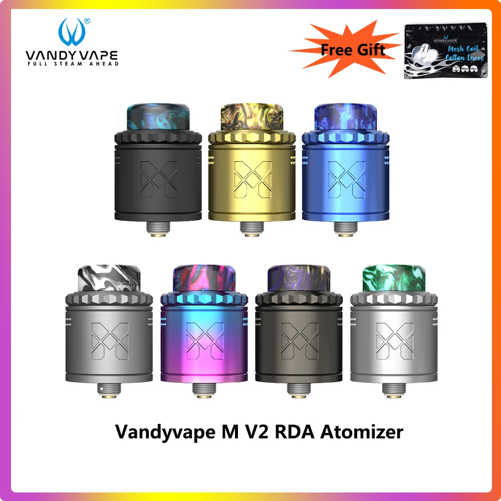 

Original Vandy Vape M V2 RDA Tank 2ml Capacity Atomizer Top Airflow Dual M KA1 Electronic Cigarette Vandy RDA VS Pyro V3 RDTA