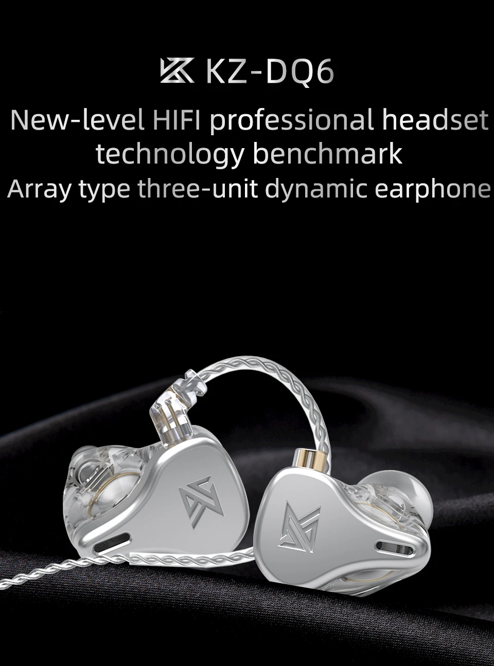 Kz earphone kz dq6 3dd bass hifi earbuds in-ear monitor noise cancelling music sport earphones kz zsx zs10 pro asx edx zsn pro x