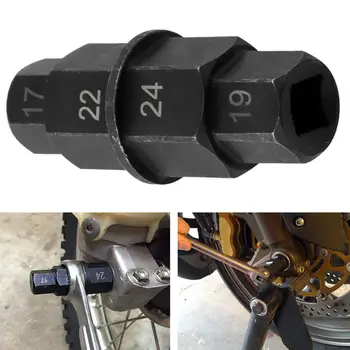 

17 19 22 24mm Motorcycle Front Wheel Axle Hex Spindle Driver Removal Tool Spindle Driver Tool Hexagonal Disassembly Sleeve Parts