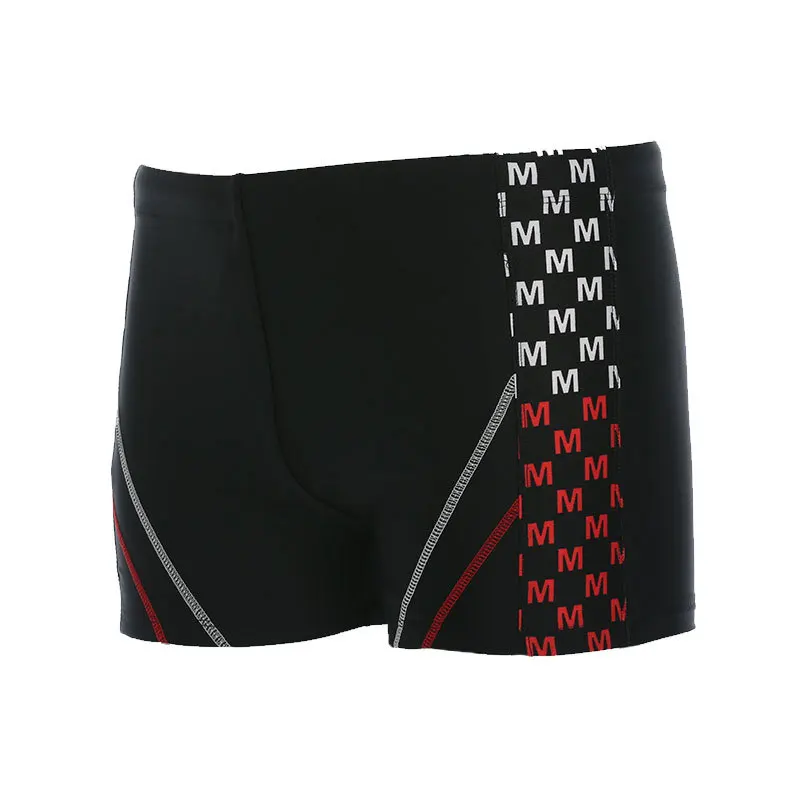 

Men Contrast Color Printed Lettered Plain Strap Article Swimming Trunks Large Amount Favorably
