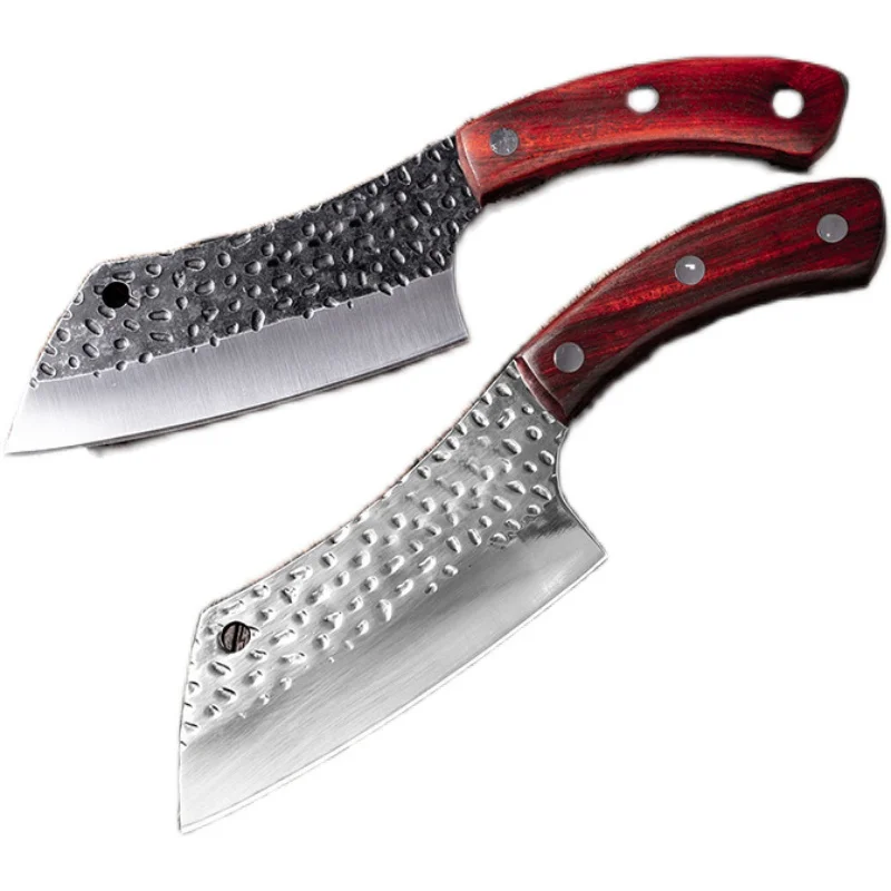 Kitchen Knife Hand-forged Chef's Knife Kitchen Knife Sharp Bone Chopping  Knife Slicing Fish Knife Round Head Kitchen Knife LL9195