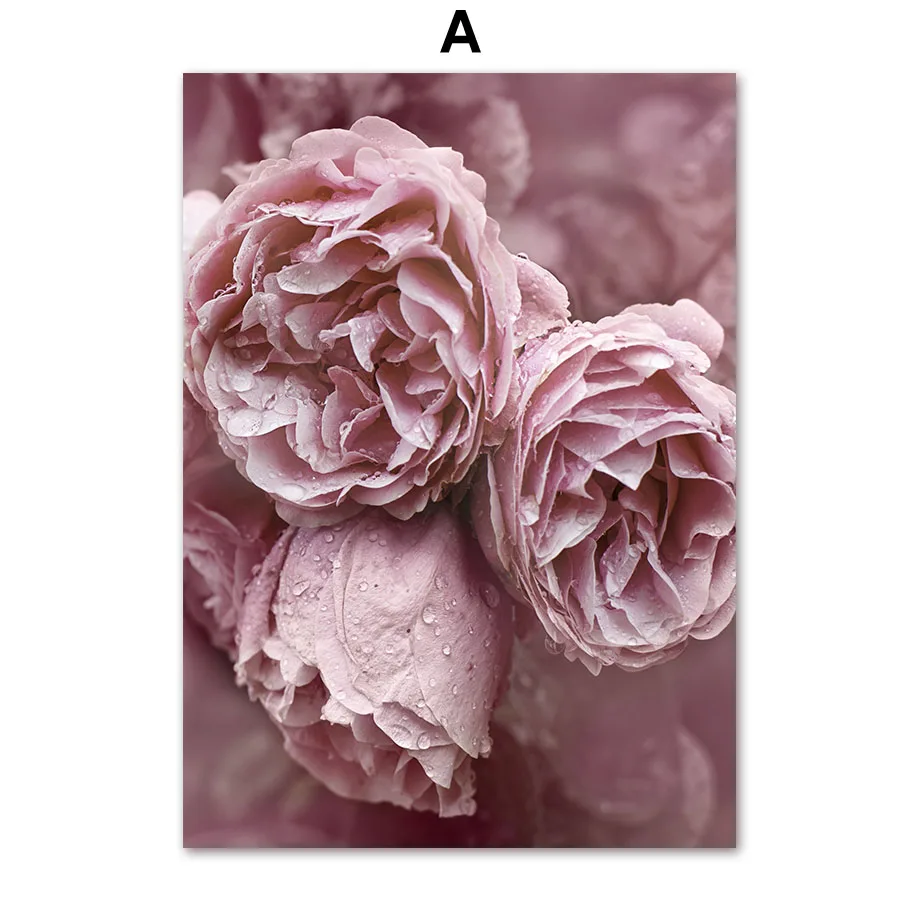 Scandinavian-Fashion-Pink-Flower-Feather-Nordic-Posters-And-Prints-Wall-Art-Canvas-Painting-Wall-Pictures-For (3)