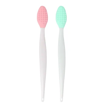 

2pcs/set Durable Travel Portable Exfoliating Lip Brush Makeup Tools Skin Care Home Multifunction Remove Blackhead Double Sided