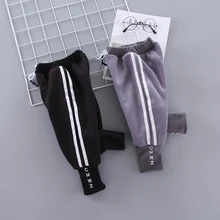 IENENS/Зимние теплые брюки для маленьких мальчиков и девочек длинные штаны утепленные спортивные штаны для маленьких мальчиков и девочек, одежда