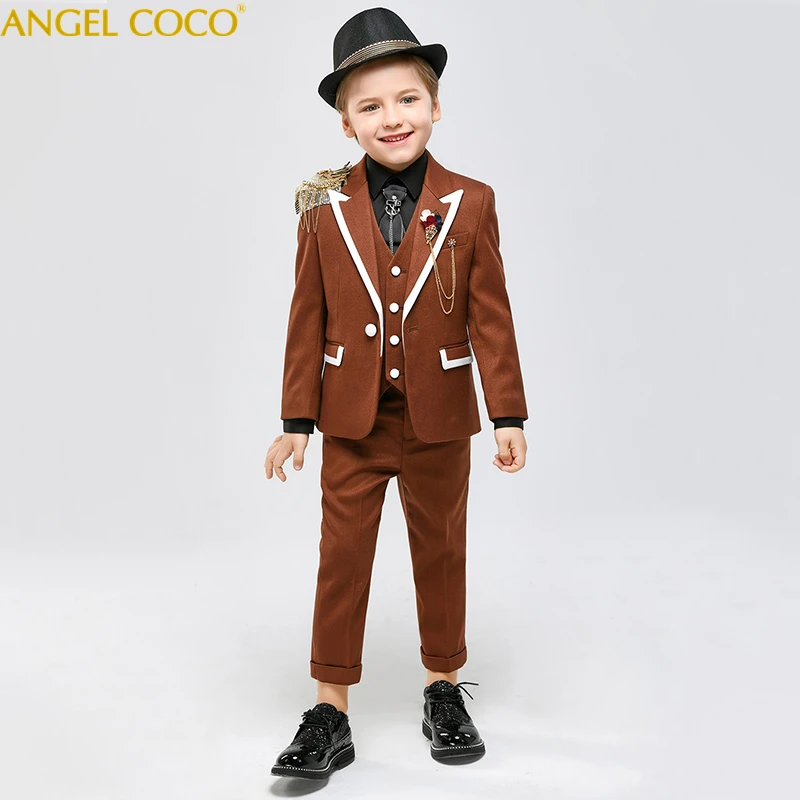 Vestidos Elegantes y elegantes para caballero, de Príncipe para niños, vestido de flores para hombre, traje para niño, ropa para adolescentes, traje para niños|Trajes| - AliExpress