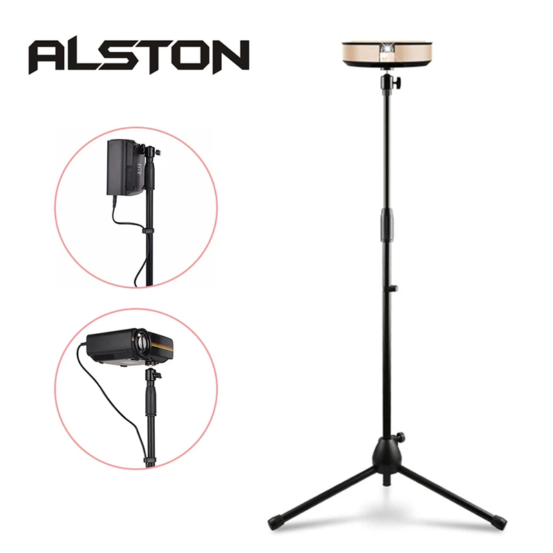 

ALSTON Mini Projector Floor Stand Tripod Stretch Holder Bracket Adjustable 74cm-141cm for Mini Projector T6 YG420 C80 and so on