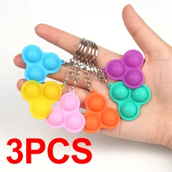 LELEAIBO – nouveau porte clés tueur de Rat, pendentif en Silicone, Mini jouet de soulagement de la pression, décompression du bout des doigts, jouet arc en ciel 