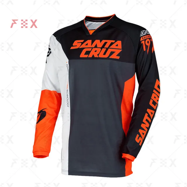 Santa Cruz Enduro Downhill Mountain Bike Jerseys MX Motocross BMX Racing Jersey DH Long Sleeve Cycling Clothes MTB FOX T-shirt B3