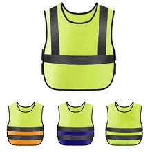 Детский отражатель жилет для активного отдыха в ночное время или строительный костюм работника для езды на велосипеде спортивная одежда# p4