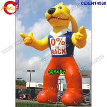 По воздуху 10 м большой надувной воздушный шар с рисунком собаки для активного отдыха, большие надувные мультфильмы