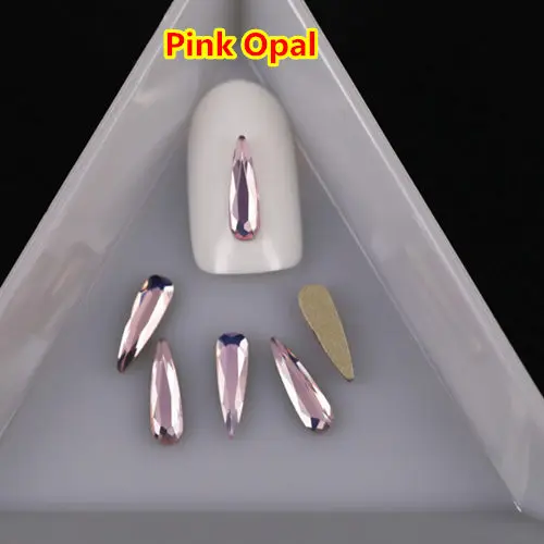 Pink Opal 50pcs 50 шт. Стразы для дизайна ногтей с плоской обратной стороной, стразы для дизайна ногтей, Кристальные ювелирные украшения для ногтей, подвески ab swarovsky, Кристальные стразы, драгоценные камни - Цвет: Pink Opal 50pcs
