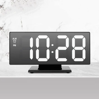 

LED Alarm Desktop Clocks Electronic Clock Table Temperature Display Multifunction Night Snooze Large Alarm Number Display Clock