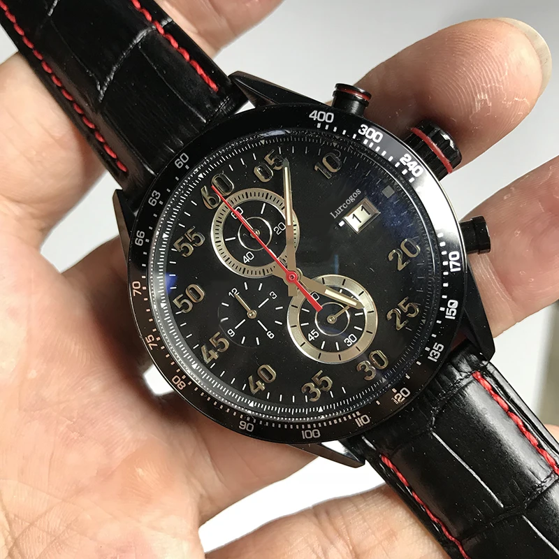 

2019 mens luxury watchesblue dial 44mm size CAL 1887 quartz with chronograph function TAG sapphire glass watch Calibre 16 AAA+