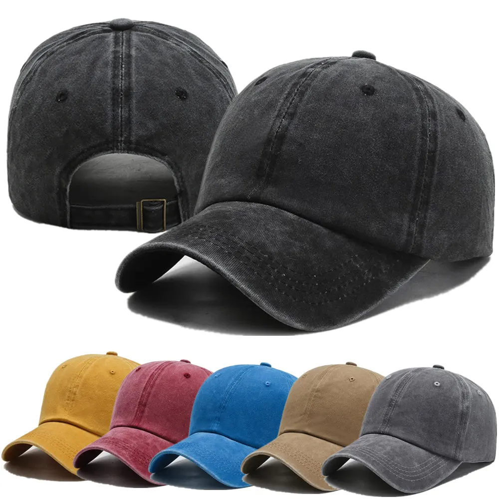 Nowa czapka Unisex zwykły kolor myte bawełniana czapka baseballowa mężczyźni i kobiety dorywczo regulowany odkryty Trucker czapki z prostym daszkiem Dropshipping Nowa czapka Unisex zwykły kolor myte bawełniana czapka baseballowa mężczyźni i kobiety dorywczo regulowany odkryty Trucker czapki z prostym daszkiem Dropshipping