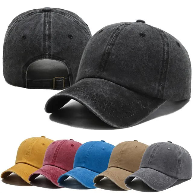 Nowa czapka Unisex zwykły kolor myte bawełniana czapka baseballowa mężczyźni i kobiety dorywczo regulowany odkryty Trucker czapki z prostym daszkiem Dropshipping