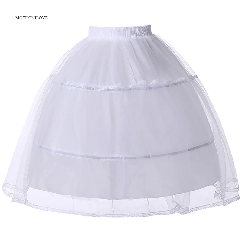 Cheap Vintage Ball Gown Underskirt Short Cosplay Petticoat 2 Steel Ring Hoops Lolita Petticoat Ballet Rockabilly Crinoline Slips