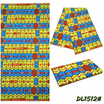 

100% Polyester Wax Prints Fabric Binta Real Wax High Quality 6 yards/lot African Fabric for Party Dress S817-12