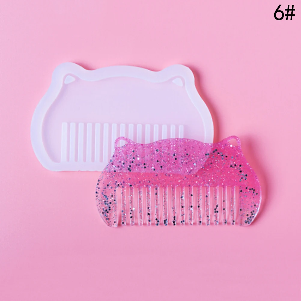 as picture 1 шт полимерные формы для ювелирных изделий DIY Прозрачный Силикон форма расчески для эпоксидной смолы с настоящим цветком ювелирные изделия ручной работы инструменты - Цвет: as picture
