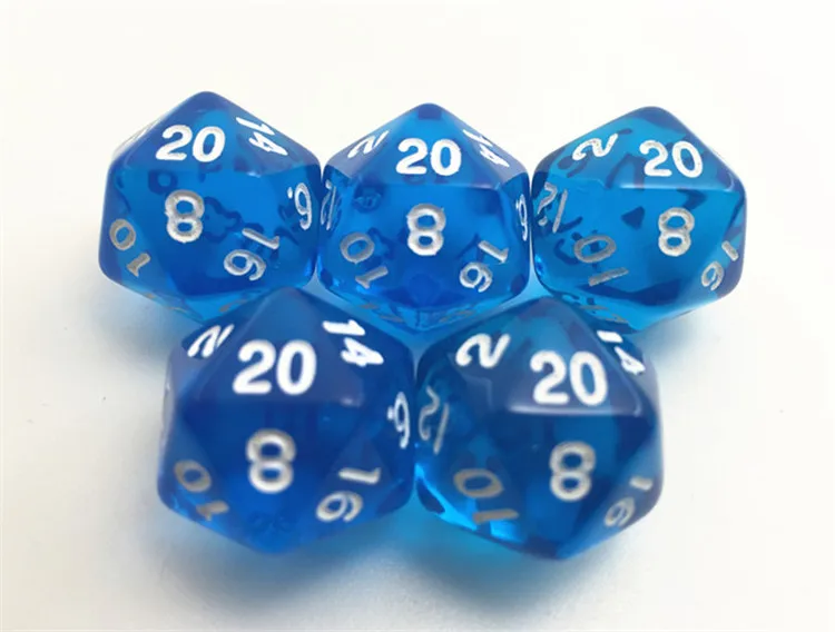 1 шт. T & G Высококачественный прозрачный/прозрачный D20 набор игральных костей