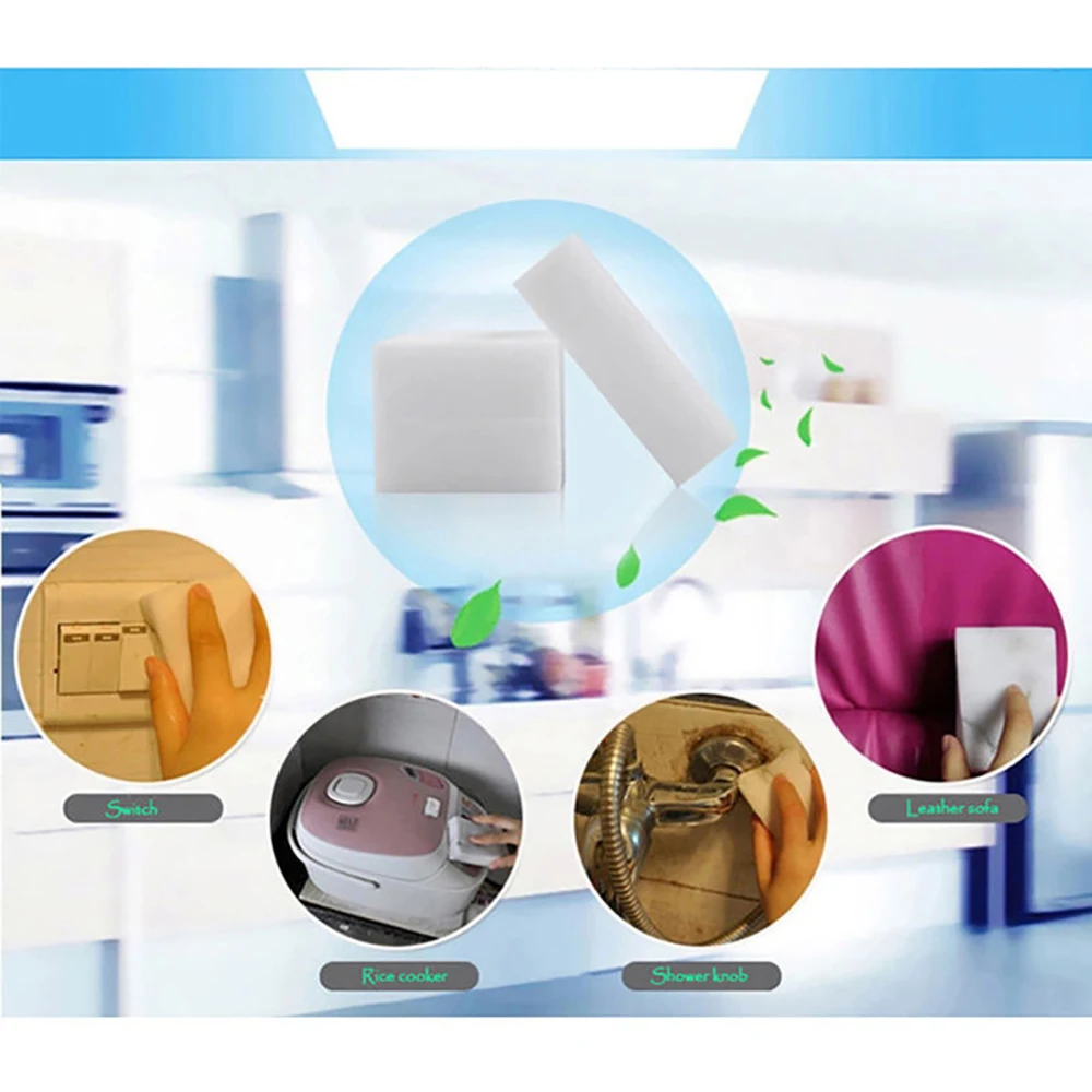 100xCleaning волшебная губка Ластик меламиновая губка многофункциональная пена новая Губка