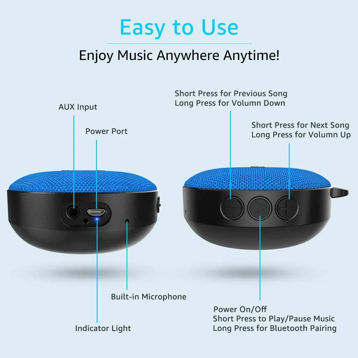 Olafus Waterproof Shower Bluetooth 