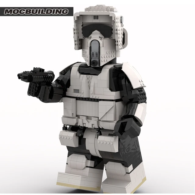 The New Star Plan Scout Trooper MOC Model Mega Figure Building Blocks Space Wars Collector Series