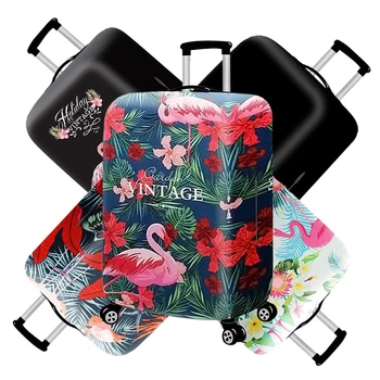 

Flamingo Elastic Suitcase Cover Fashion Travel Men's Women's Flower Luggage trolley protect Dust Rain Case For 24/28/30 inch