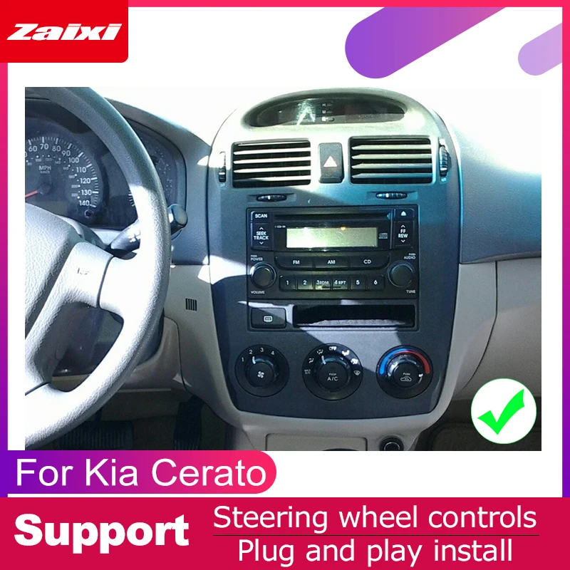 Автомобильный DVD плеер ZaiXi 2 DIN GPS навигация для Kia Cerato 2003 ~ 2008 Автомобильная