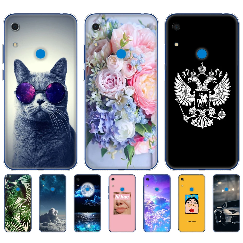 Чехол для huawei honor 8A prime силиконовый мягкий ТПУ милый чехол телефона на Huawei Honor JAT LX1 8