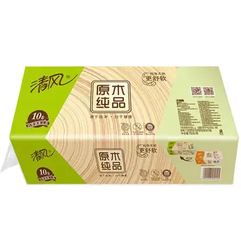 

Roll Toilet Paper Wood Pulp Pumping Paper Medium Roll Coreless Roll Paper Household Kitchen Paper Towels 10 Rolls