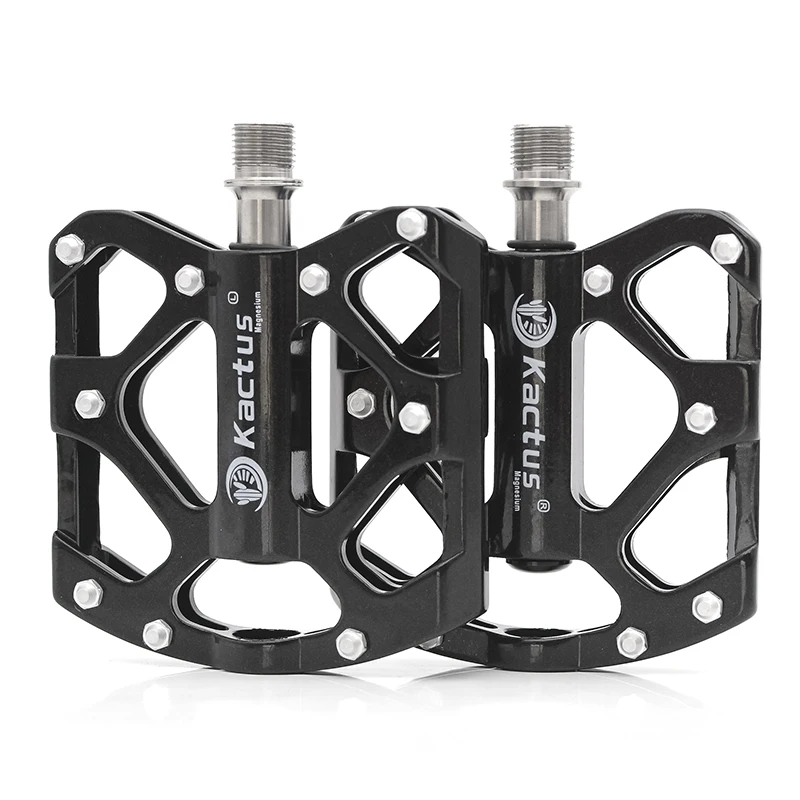 KACTUS Ultralight Titanium Axle MTB Road Bike Pedals Magnesium Alloy Body BMX Anti Skid XC DH 18T Cycling Part MTB Accessories