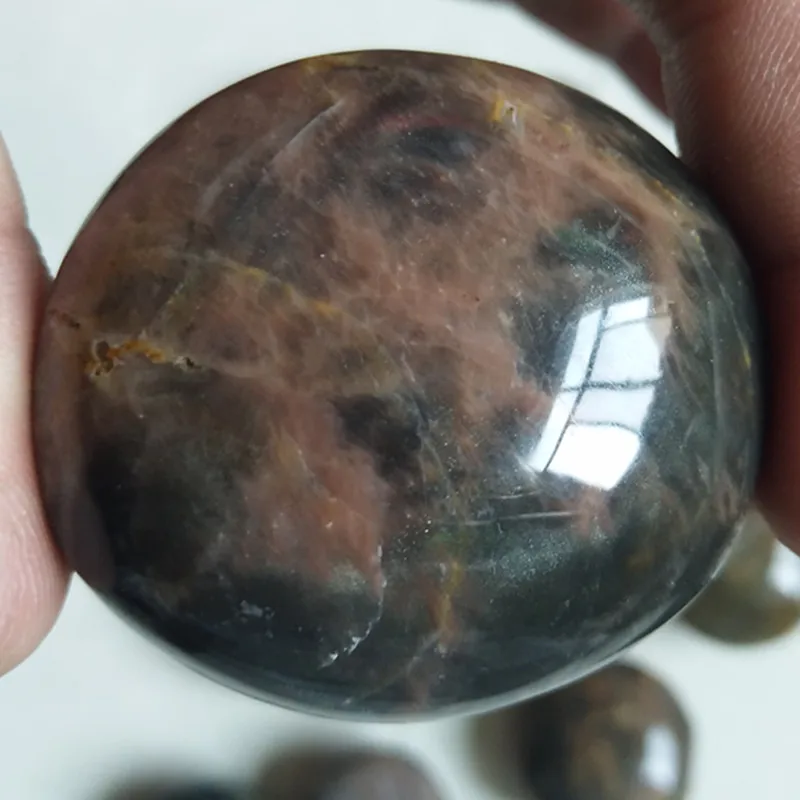 1 шт. натуральный камень черный лунный камень кристалл пальмовый камень «reiki» драгоценный камень чакра камни и целебные кристаллы лунный камень