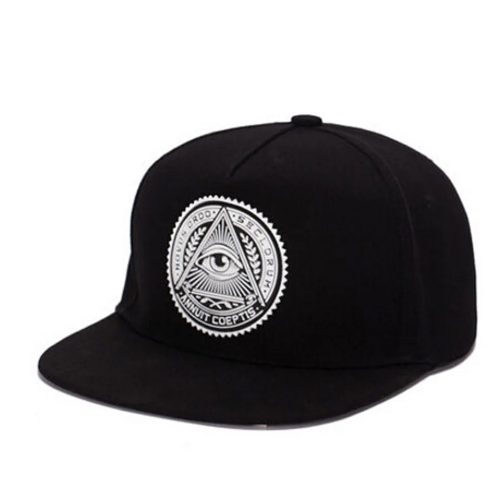 Классическая 5 панелей Хлопок snapback 3d глаза Бога пластмассовая заплатка мужские плоские поля бейсбольная кепка хип-хоп шляпа и Кепка для мужчин и женщин