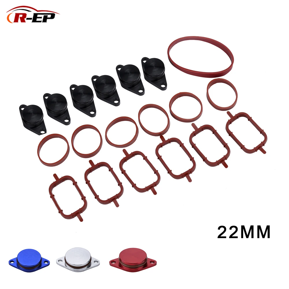 6Pcs 22 Millimetri Diesel Swirl Flap Blanks Sostituzione Di Alluminio Bondes Con Collettore Di Aspirazione Guarnizione Per Bmw E46 320D 330D 520D 525D