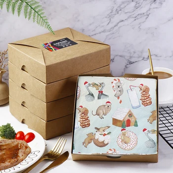 

Christmas Colorful Tissue Napkin Tissue Tissue Christmas Outfit Products Kangaroo Koala Three-Layer 50 Sheets stocking stuffers